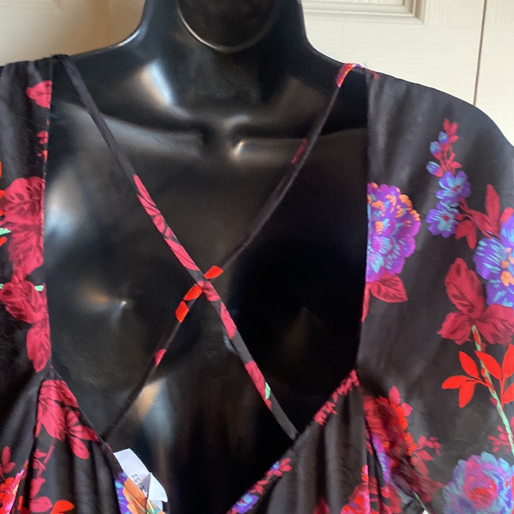 REISS NWT Cinched Waist X Cross Straps Cap Sleeve Midi Length Dress Size12 - Picture 7 of 14